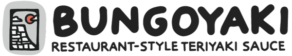 Logo of Bungoyaki restaurant-style teriyaki sauce with a stylized logo on the left.